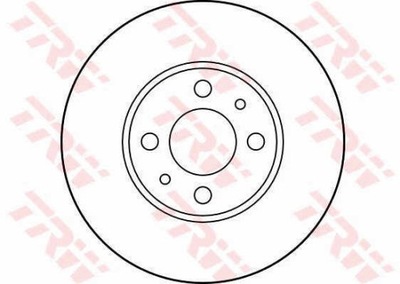 DISCOS DE FRENADO PARTE DELANTERA TRW DF2734  