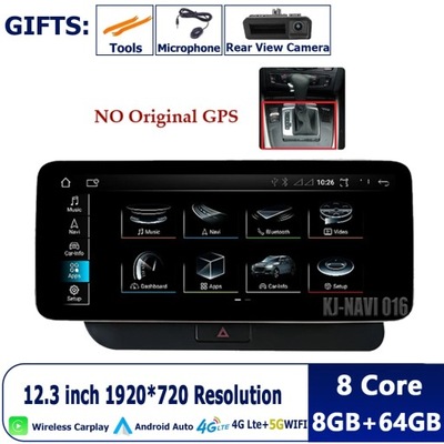 NAVEGACIÓN GPS PARA AUDI Q5 2009-2017 PANTALLA CARPLAY IPS BT ANDROID 13 WIFI  