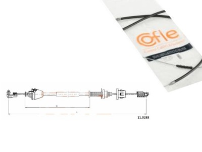 CABLE GAS COFLE 11.0288 RENAULT THALIA-SYMBOL GASOLINA 99-08 882 646  