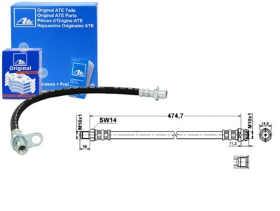 Шланг тормозной elast. mercedes a w169 b w245 фото №1