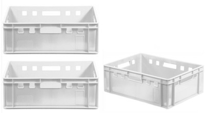 Pojemnik magazynowy biały 60x40x20cm EURO2 3szt