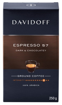 DAVIDOFF kawa mielona 250g ESPRESSO 57 Dark & Chocolatey