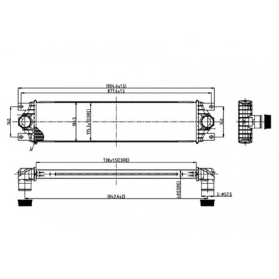 RADUADOR AIRE DE CARGA HART 606 480  