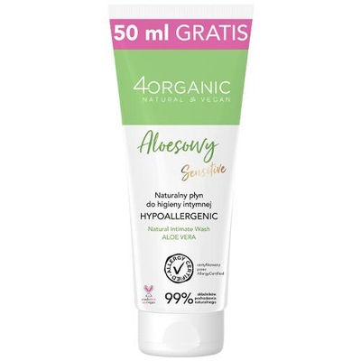 4ORGANIC Płyn do higieny intymnej aloesowy, 250ml