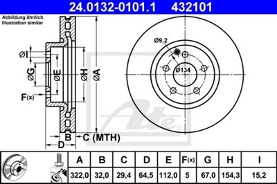 ATE 24.0132-0101.1 DISKU STABDŽIŲ 