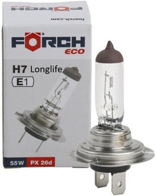 FORCH ЛАМПОЧКА HALOGENOWA H7 12V 55W PX26D LONGLIFE