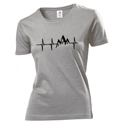 Koszulka damska Linia życia EKG góry L
