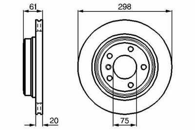 DISCO DE FRENADO PARTE TRASERA BMW 5 E39 97- V 298X20  