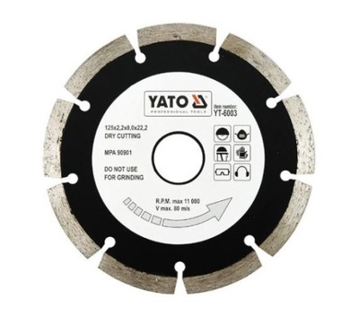 YATO YT-6003 TARCZA DIAMENTOWA, SEGMENTOWA 125 MM