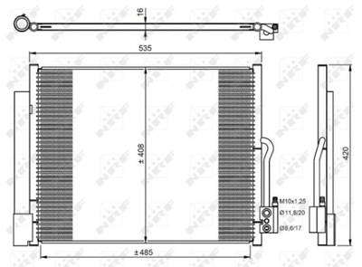 RADUADOR DE ACONDICIONADOR - CONDENSADOR EASY FIT NRF 350053  