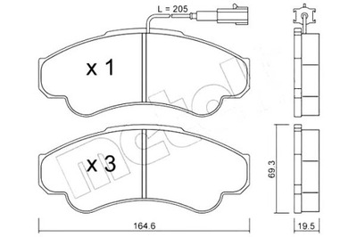 METELLI ZAPATAS DE FRENADO CITROEN JUMPER 2.0 BIVALE  