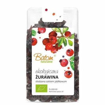 Żurawina Słodzona Sokiem Jabłkowym Bio 125g - Batom