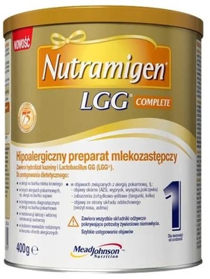 Hipoalergiczny preparat mlekozastępczy Nutramigen LGG 1 400 g 0-6 miesięcy