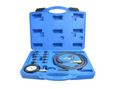 Tester ciśnienia oleju manometr miernik 10 adapterów zestaw Geko