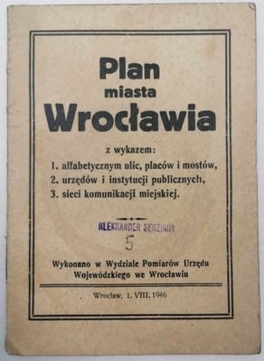 Plan miasta Wrocławia - 1946 r.