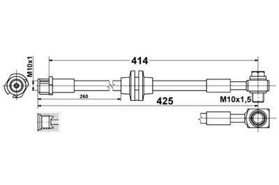 ATE ПАТРУБОК ТОРМОЗНОЙ ГИБКИЙ ПЕРЕД L OPEL ZAFIRA C 1.4-2.0D