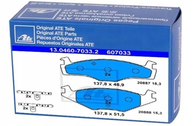 КОЛОДКИ ТОРМОЗНЫЕ ATE DO VW POLO 1.3 G40