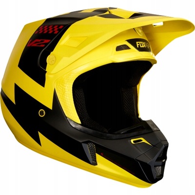 KASK ENDURO FOX V2 MASTAR ZÓŁTY MATT ROZM M CROSS ATV QUAD OFF ROAD