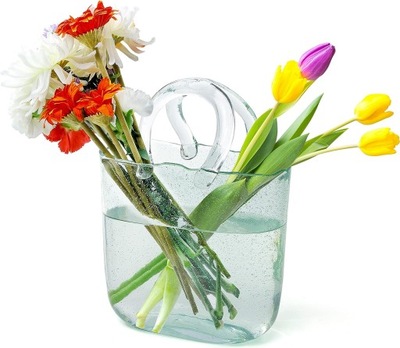 Dekoracyjna torebka Szklany wazon - przezroczysta