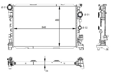 RADUADOR MERCEDES C63 AMG 07-14 NRF 59133  