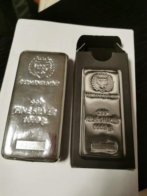 sztabka srebra 1000g Germania Mint 1kg AG 999