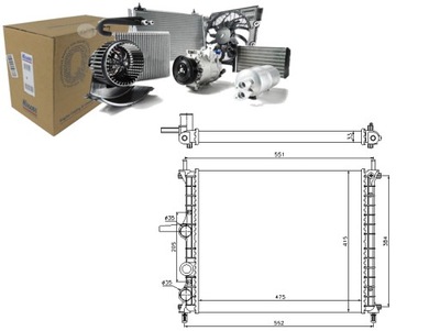 NIS617848 РАДИАТОР ДВИГАТЕЛЯ FIAT BRAVA, BRAVO I 1.