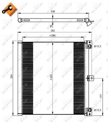 RADUADOR DE ACONDICIONADOR - CONDENSADOR EASY FIT NRF 350203  