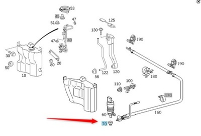 USZCZELKA POMPKI SPRYSKIWACZY MERCEDES A1239973681