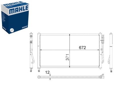 КОНДЕНСАТОР КОНДИЦИОНЕРА FORD FOCUS I 1.4-2.0 08.98-03.05 MAHLE