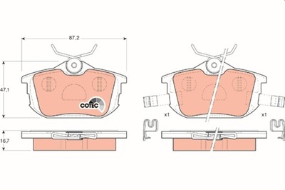 PADS BRAKE MITSUBISHI REAR COLT 06-/VOLVO S40 GDB1314  