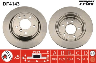 DISCO DE FRENADO TRW DF4143  