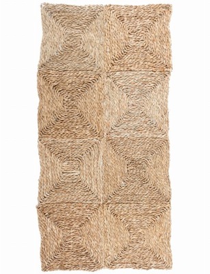MATA Słomiana EKOLOGICZNA dywanik z trawy morskiej Patchwork 60x120 cm