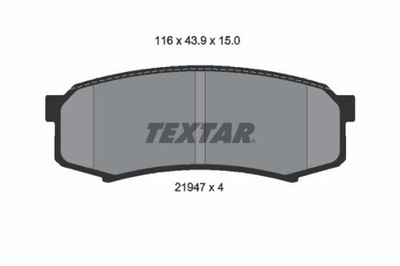 TEXTAR 2194701 ZAPATAS DE FRENADO  