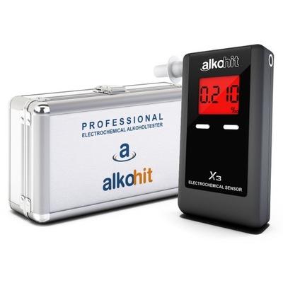 BREATHALYZER ALKOHIT X3 DIGITAL ALKOTEST LCD DOKLADNY !  