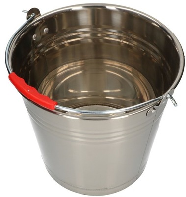 WIADRO NIERDZEWNE 10L STALOWE INOX Z RANTEM