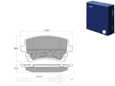 ZAPATAS DE FRENADO VW T5 03-15 PARTE TRASERA CON CZUJ. TOMEX BRAKES  