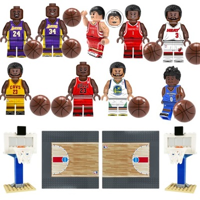 MINIFIGURKI NBA KOSZYKÓWKA ZESTAW KLOCKI AKCESORIA