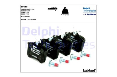 DELPHI КОЛОДКИ ТОРМОЗНЫЕ ЗАД DS DS 3 DS 4 AUDI A1 A2 A3 A4 B5 A4 B6 A4