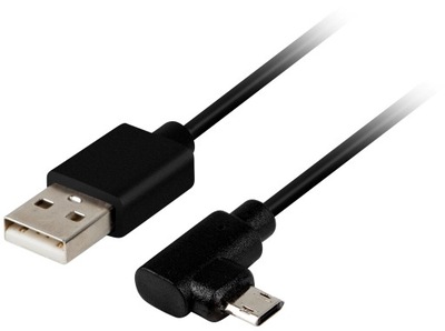 Kabel 1.8m Lanberg USB kątowy micro-USB dwustronny