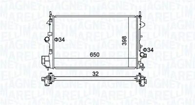 Радиатор wody 350213173700 magneti marelli фото №1