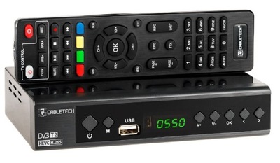 Tuner DVB-T2 DVB-C Hevc H.265 10bit dekoder tv naziemnej Cabletech