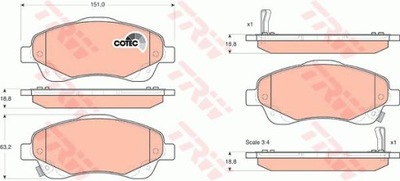 КОЛОДКИ ТОРМОЗНОЙ TOYOTA AVENSIS 03-09 Z ДАТЧИК.