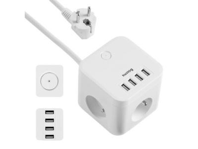 Przedłużacz HUSLOG EMX-190224 White 1,5m