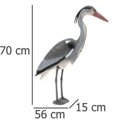 FIGURKA OGRODOWA CZAPLA DUŻA 70CM