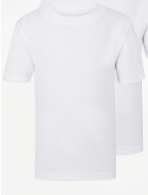 GEORGE t-shirt biały klasyczny 116-122