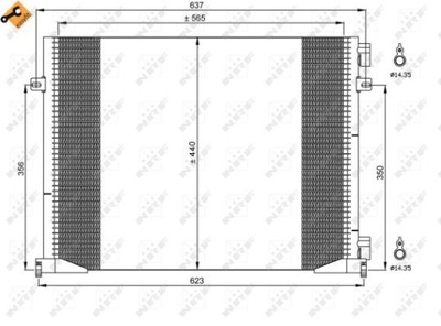 RADUADOR DE ACONDICIONADOR NRF 35482  