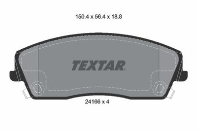 TEXTAR 2416601 КОЛОДКИ ТОРМОЗНЫЕ