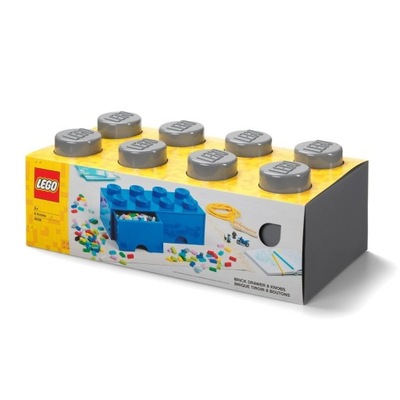 40061754 Pojemnik LEGO Szufladki 8 ciemnoszary Poz