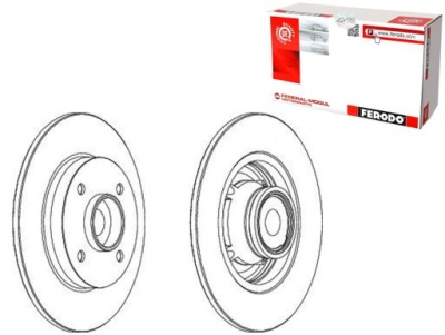 Ferodo комплект диск тормозных fer, ddf1560-1 фото №1