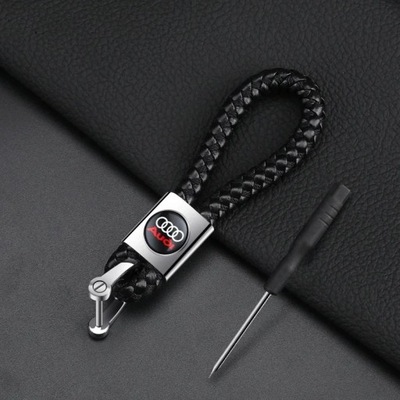 3D METAL/LEATHER CAR STYLING KEYCHAIN PARA AUDI A4 B5 B6 A3 8P 8V 8L A5 A6  